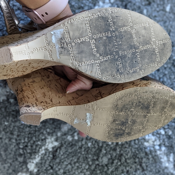Franco Sarto Wedge Sandals sz: 9 - Picture 2 of 5